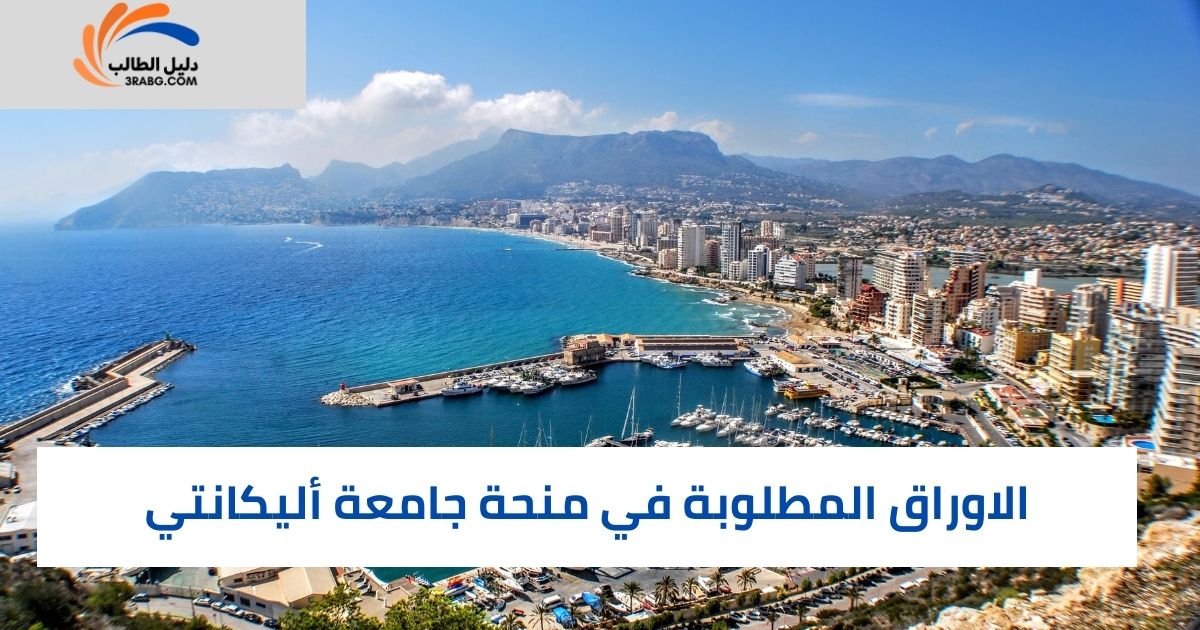 الاوراق المطلوبة في منحة جامعة أليكانتي 