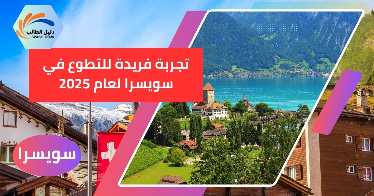 تجربة فريدة للتطوع في سويسرا لعام 2025