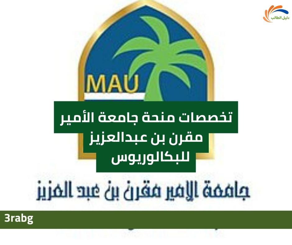 تخصصات منحة جامعة الأمير مقرن بن عبدالعزيز للبكالوريوس والمراحل الدراسية المتاحة