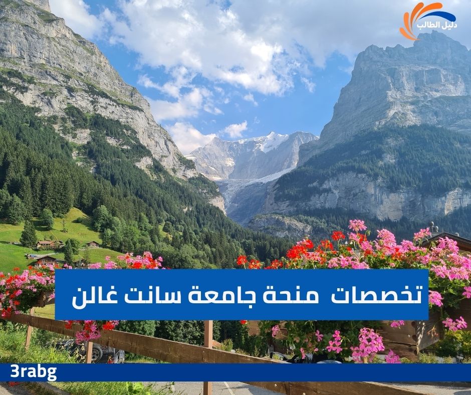 التخصصات المتاحة في منحة جامعة سانت غالن في سويسرا