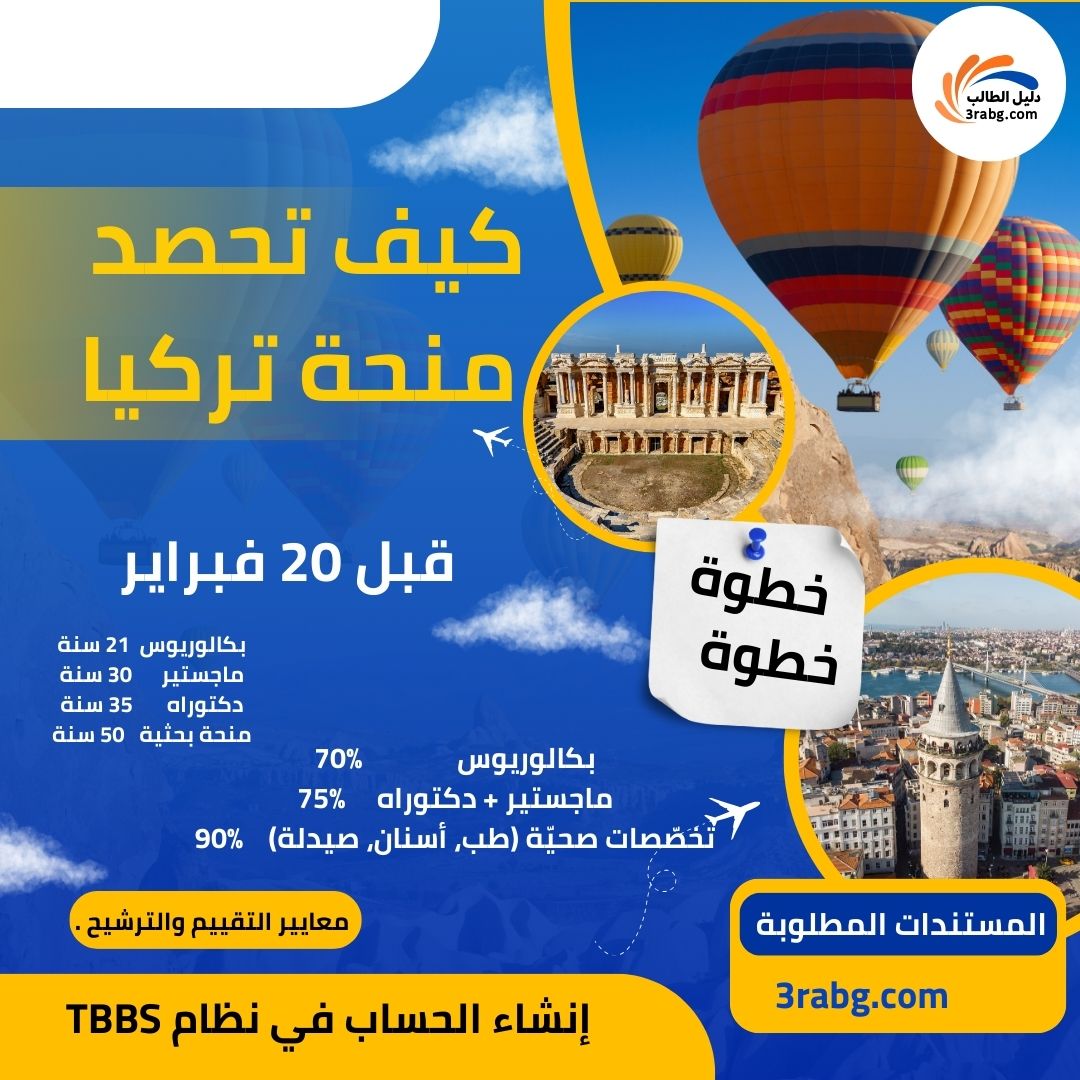 كيف تحصد منحة تركيا خطوة بخطوة قبل 20 فبراير