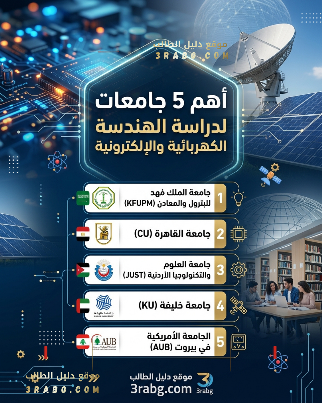 أهم 5 جامعات لدراسة الهندسة الكهربائية والإلكترونية