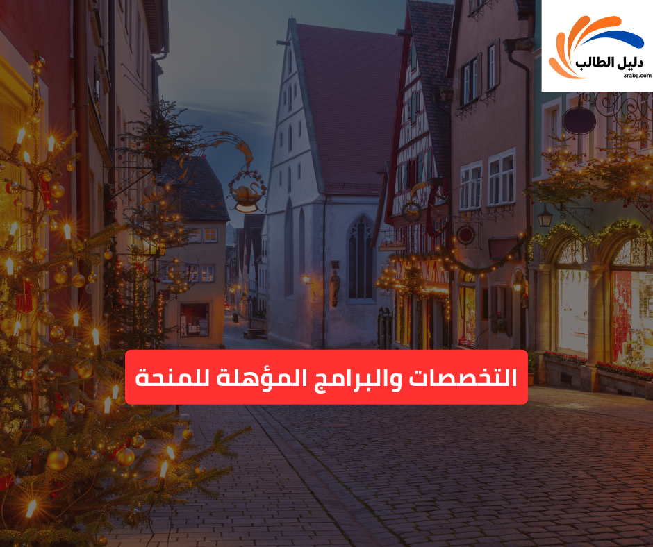 التخصصات والبرامج المؤهلة للمنحة