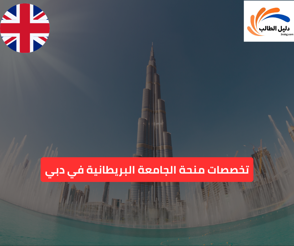 تخصصات منحة الجامعة البريطانية في دبي