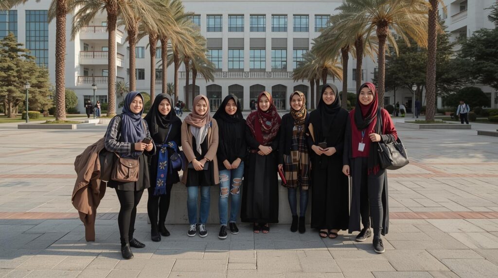 مجموعة طلاب في جامعه سعودية/ منحة ابو غزالة