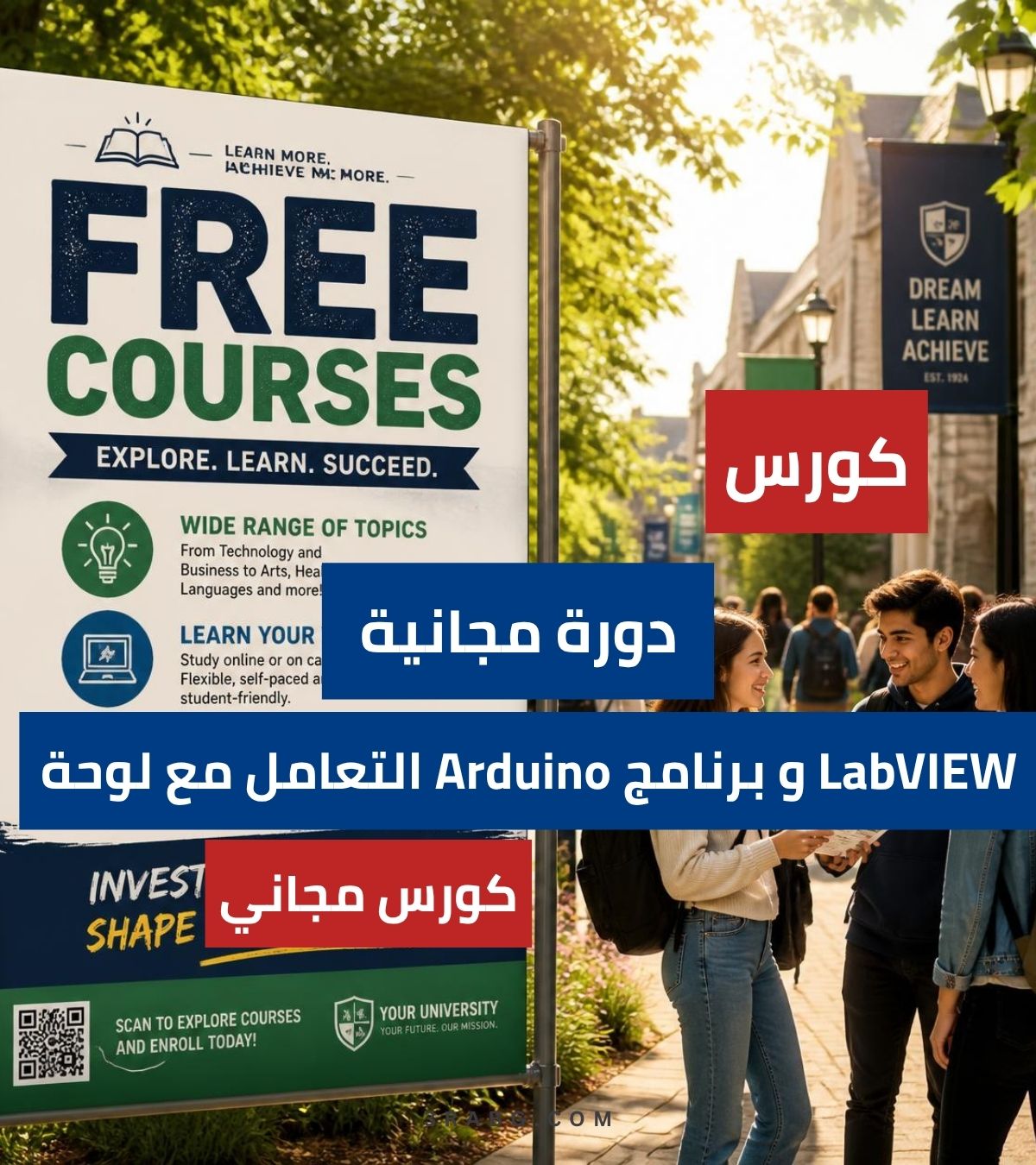 التعامل مع لوحة Arduino و برنامج LabVIEW كورس شامل