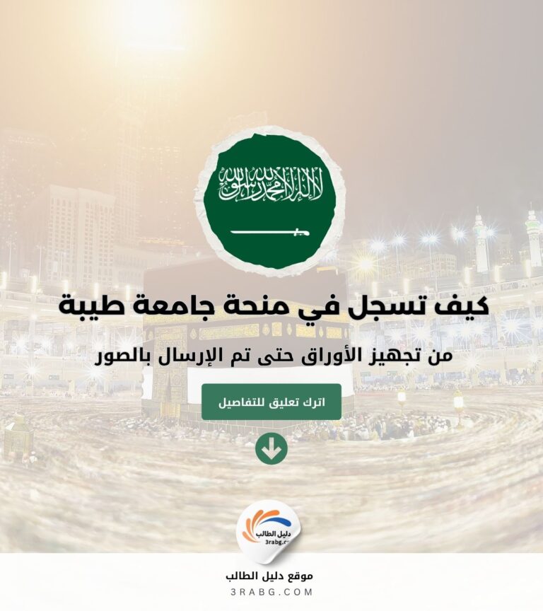 دليل التقديم على منحة جامعة طيبة 2026 من تجهيز الأوراق حتى تم الإرسال بالصور