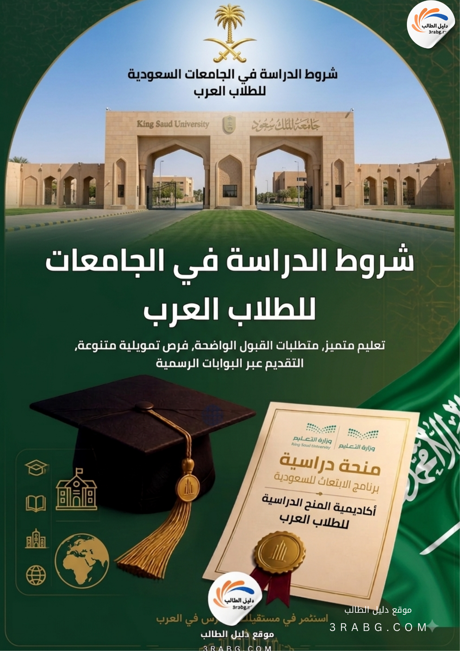 شروط الدراسة في الجامعات السعودية للطلاب العرب