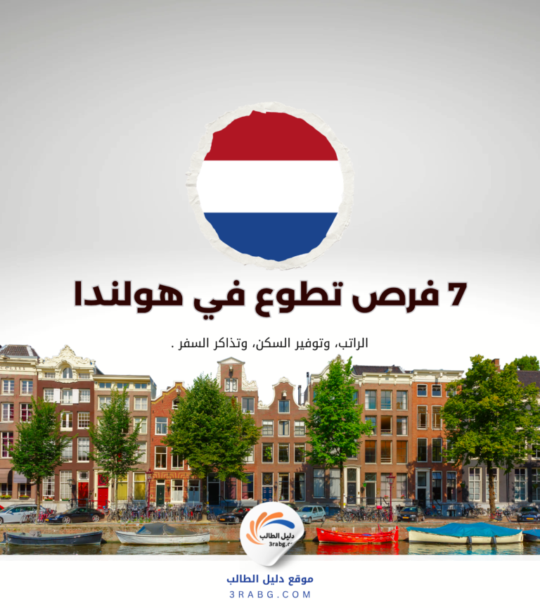 أفضل 7 فرص تطوع في هولندا مع سكن وراتب شهري